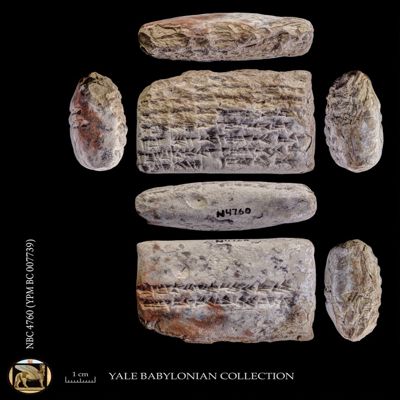 Tablet. [silver] at disposal of PNs. Neo-Babylonian. Clay.; YPM BC 007739