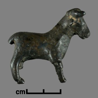 Animal figurine. Bull figurine. Copper. metal drawer; YPM BC 026984