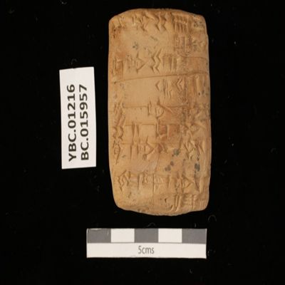 Tablet. Wool account of Aabba. Ur III. Clay.; YPM BC 015957