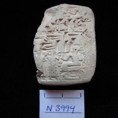 Case fragment. Letter(?). Old Assyrian. Clay. 6 lines in mirror impression; YPM BC 006969