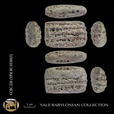 Tablet. Withdrawal of silver for aromatics for clothing ceremony. Neo-Babylonian. Clay.; YPM BC 033843