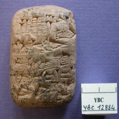 Tablet. Wool worked by geme2. Ur III. Clay.; YPM BC 026419