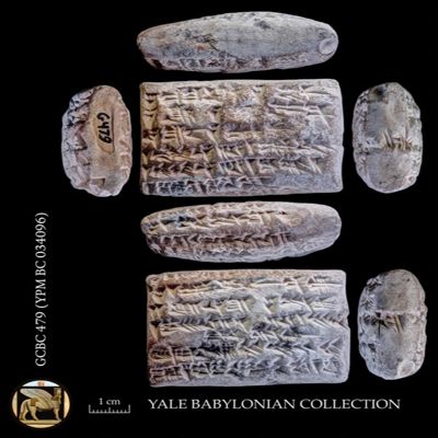 Tablet. Withdrawals of barley and dates by PNs as rations. Neo-Babylonian. Clay.; YPM BC 034096