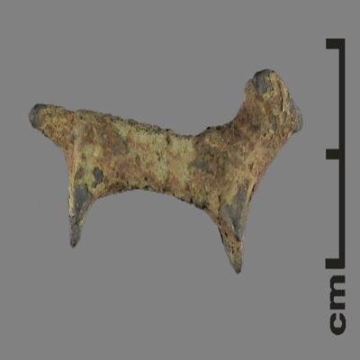 Figurine. Small quadruped with short legs. Bronze.; YPM BC 031135