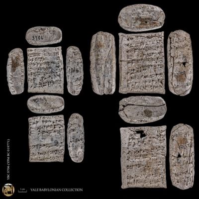 Tablet and case. Receipt of quantities of barley. Old Babylonian. Clay. Witnessed.; YPM BC 019771
