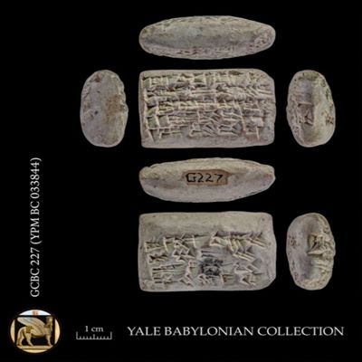 Tablet. Withdrawal of silver to buy preciousstones. Neo-Babylonian. Clay.; YPM BC 033844