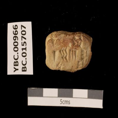 Bulla. Tag concerning cattle. Ur III. Clay.; YPM BC 015707