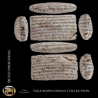 Tablet. Woman assumes responsibility to bring man to Eanna authorities. Early Achaemenid. Clay. Witnessed.; YPM BC 018192
