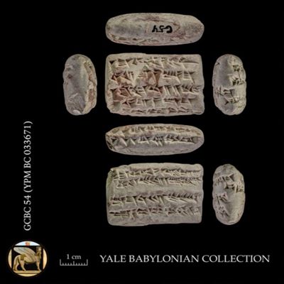 Tablet. Withdrawals of barley by PNs as rations. Neo-Babylonian. Clay.; YPM BC 033671