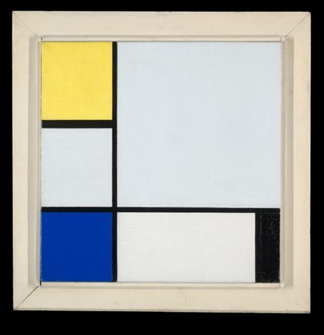 Composition with Yellow, Blue, Black and Light Blue | Yale University ...